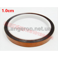 Скотч температуростойкий каптоновый прозрачно-желтый 10мм*33м Скотч температуростойкий каптоновый прозрачно-желтый 10мм*33м